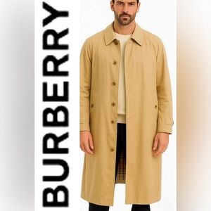 Burberry Men’s Vintage Beige Overcoat size 44- shopping bag included